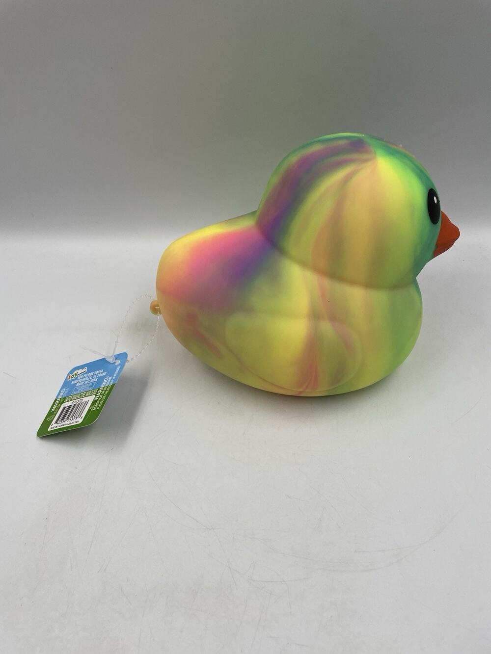 Toymendous Squeeezy Rainbow Tie Dye Duck Squishy Gel Squeeze Sensory Toy NEW